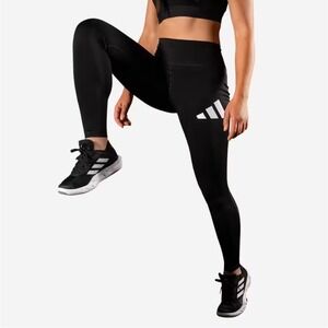 Adidas Women's Black Training Tights Leggings Logo Sporty Athletic Size S